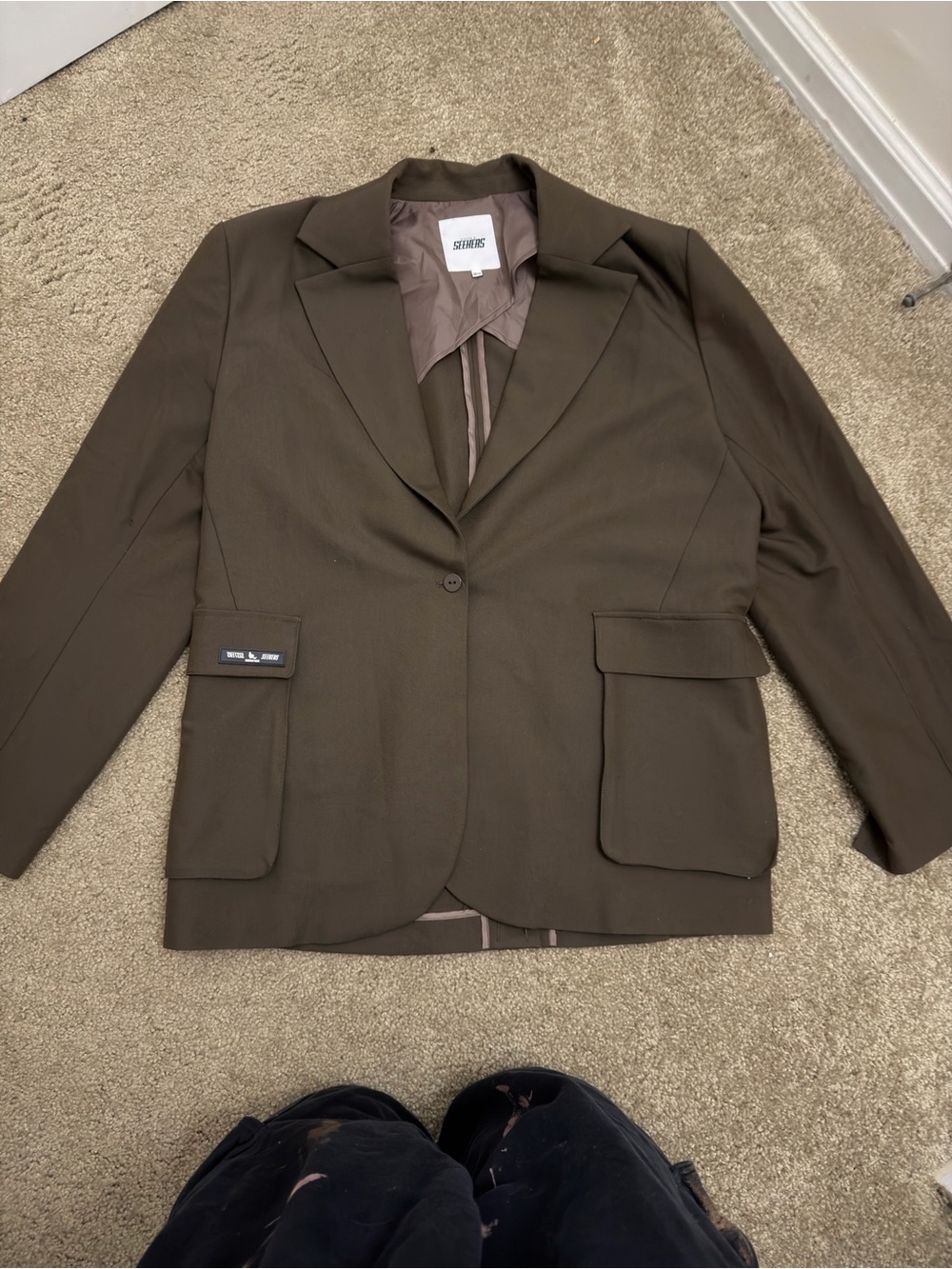 Sisters & seekers Brown Single-Button Blazer
